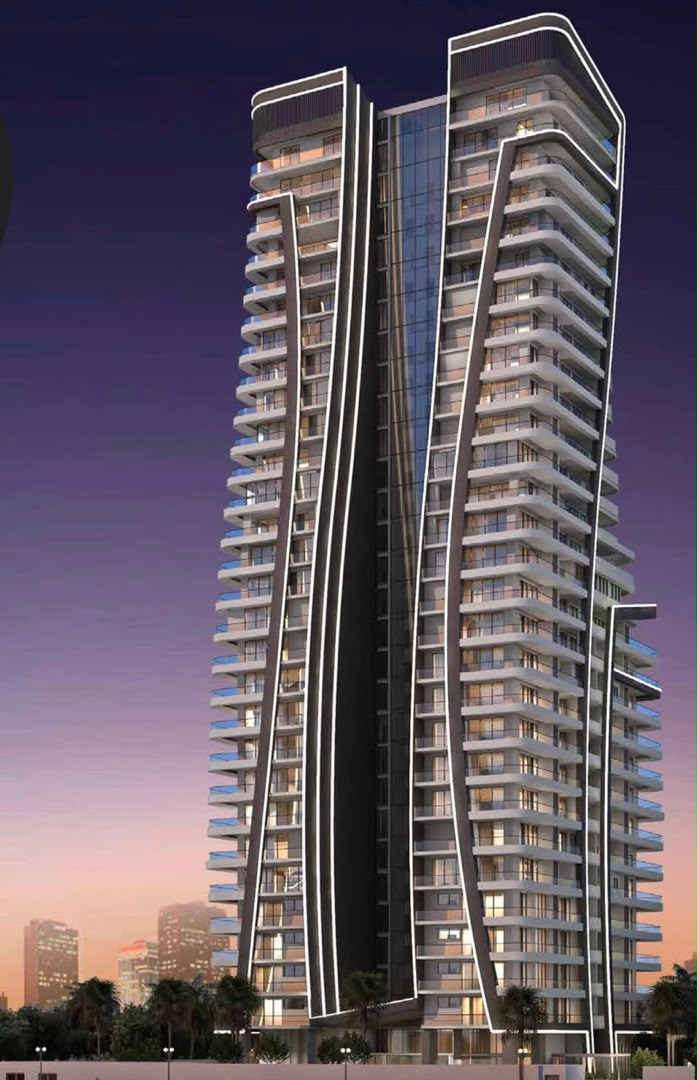 Architectural rendering of an off-plan high-rise in Old Ikoyi